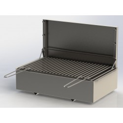 Barbecue Série 400 inox horizontal + grille réglable